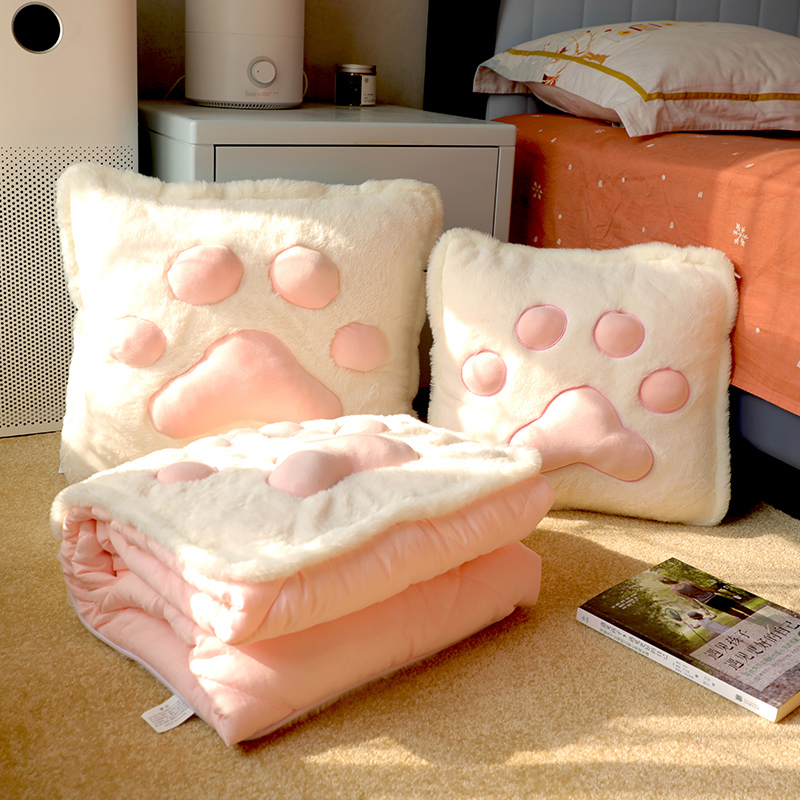 抱枕被子两用办公室折叠午睡枕头厚毯子二合一汽车用靠枕靠垫车载