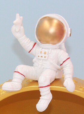 太空人宇航员摆件轻奢创意玄关钥匙收纳盒鞋柜电视柜摆放台装饰品