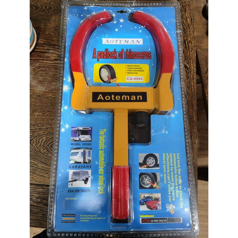 传奇锁业 源头工厂 汽车防盗锁 车轮锁 牛角锁 铜锁芯原子钥匙