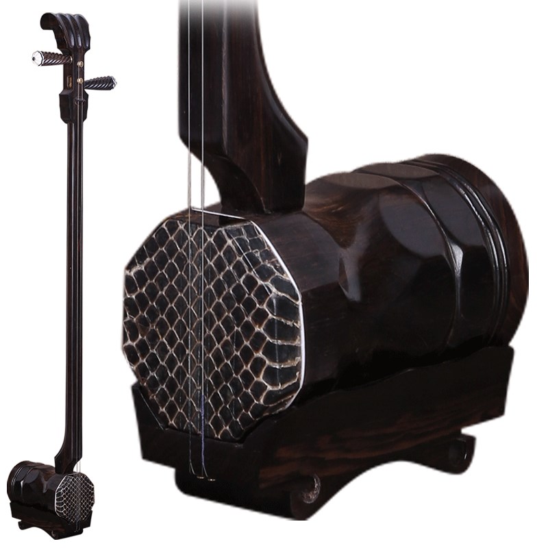 黑檀木曲胡 河南坠子坠胡 演奏I级曲胡坠琴 民族乐器