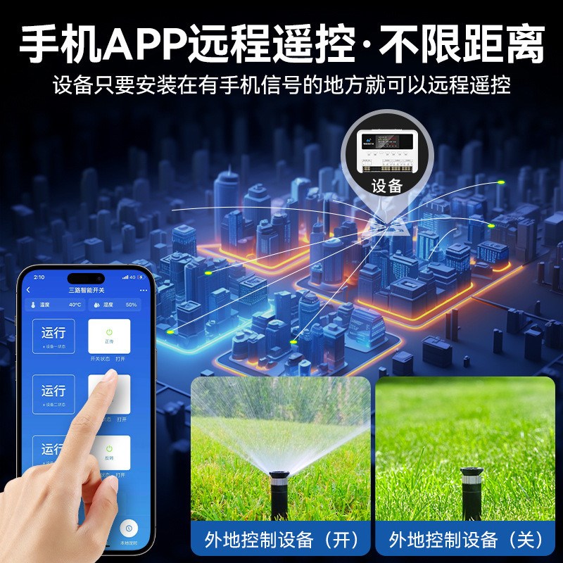 正反转遥控开关三相电机大棚卷帘机升降220/380V带限位倒顺控制器