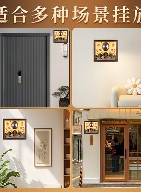 黄铜山海镇室内摆件麒麟山海镇八卦镜凸镜室外挂件凸面挂饰图牌