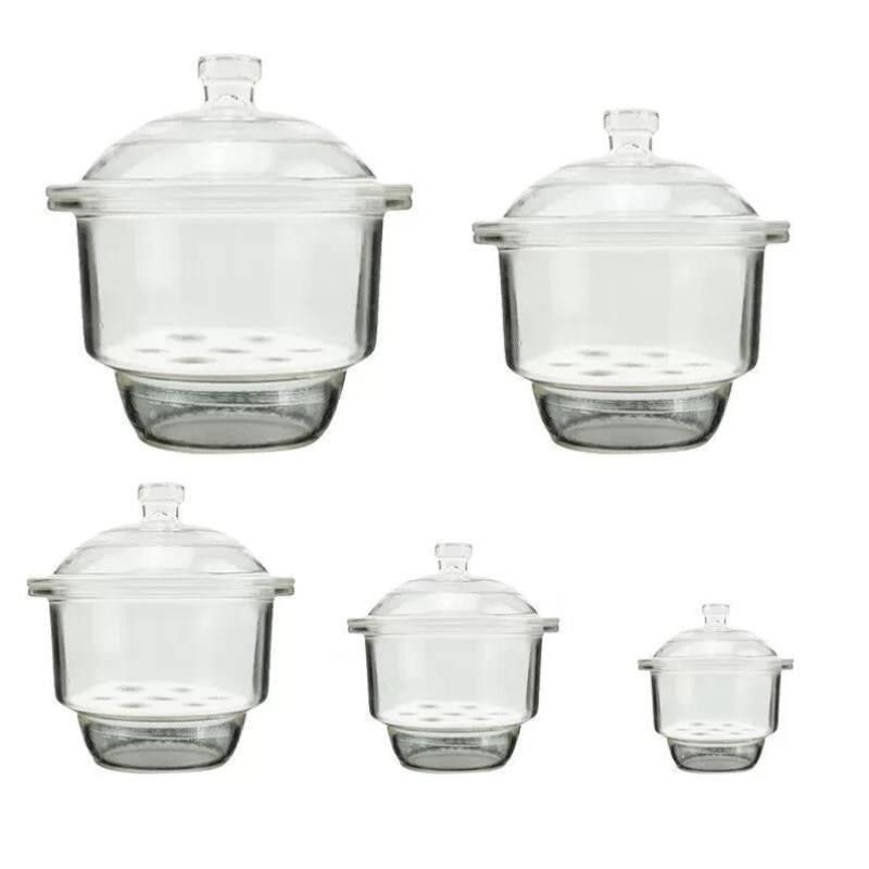 金固牢玻璃干燥器附瓷板物品除湿干燥皿白色透明干燥器KZS-65透明