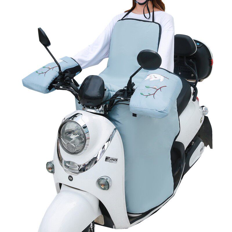 分体挡风被冬季电动车加绒加厚保暖挂脖防水防寒摩托车秋冬天