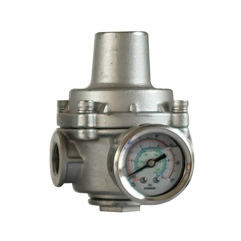 YZ11X-16P不锈钢减压304丝扣带压力表自来水减压调压过滤器