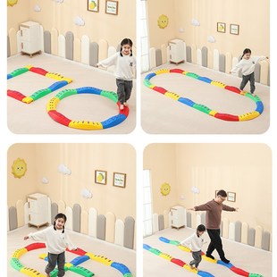 儿童触觉平衡板感统训练器材家用幼儿园平衡木独木桥室内脚踩玩具