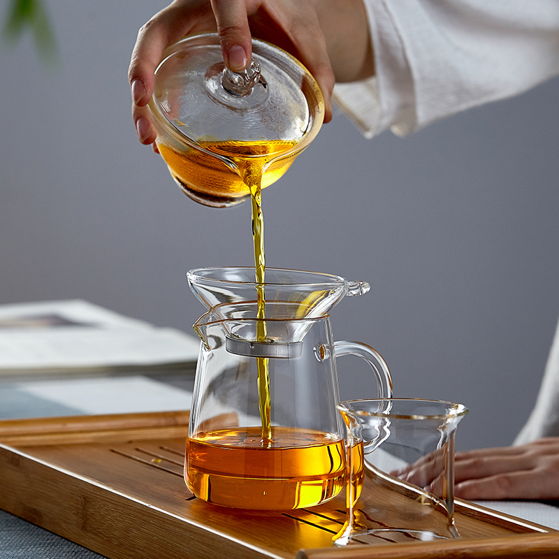 美斯尼 茶滤玻璃网架茶r道过滤网隔茶玻璃茶漏茶滤网 茶道配件茶