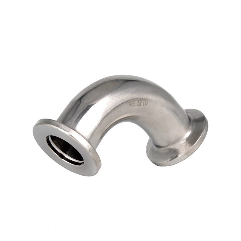 。f真空快装弯头90度304不锈钢弯管法兰卡盘卡箍管接头抛光kf10/k