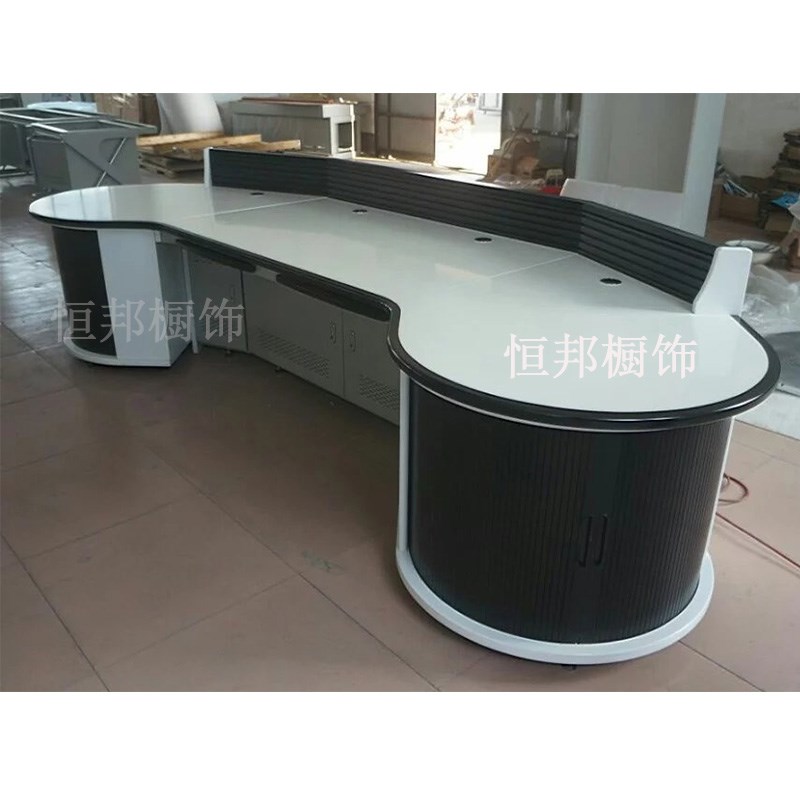 操作台卷帘门弧h形家具橱柜pvc塑料推拉门手动移门不占空间对开门