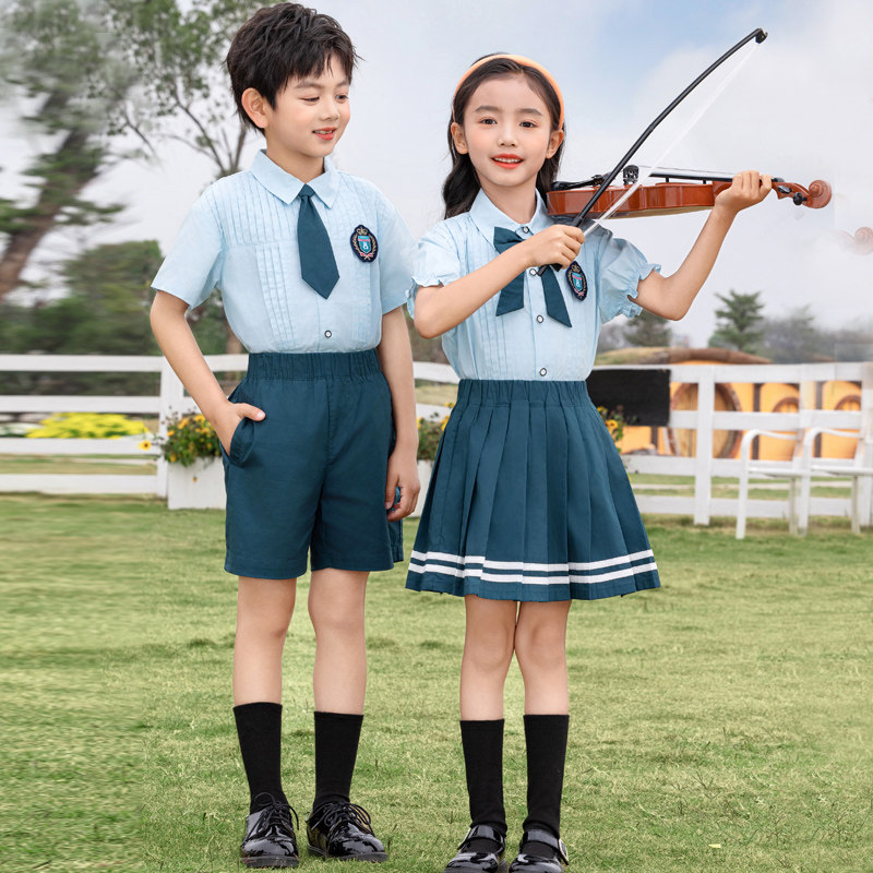 幼儿园园服夏季英伦风套装新款班服小学生夏装六一儿Y童校服表演