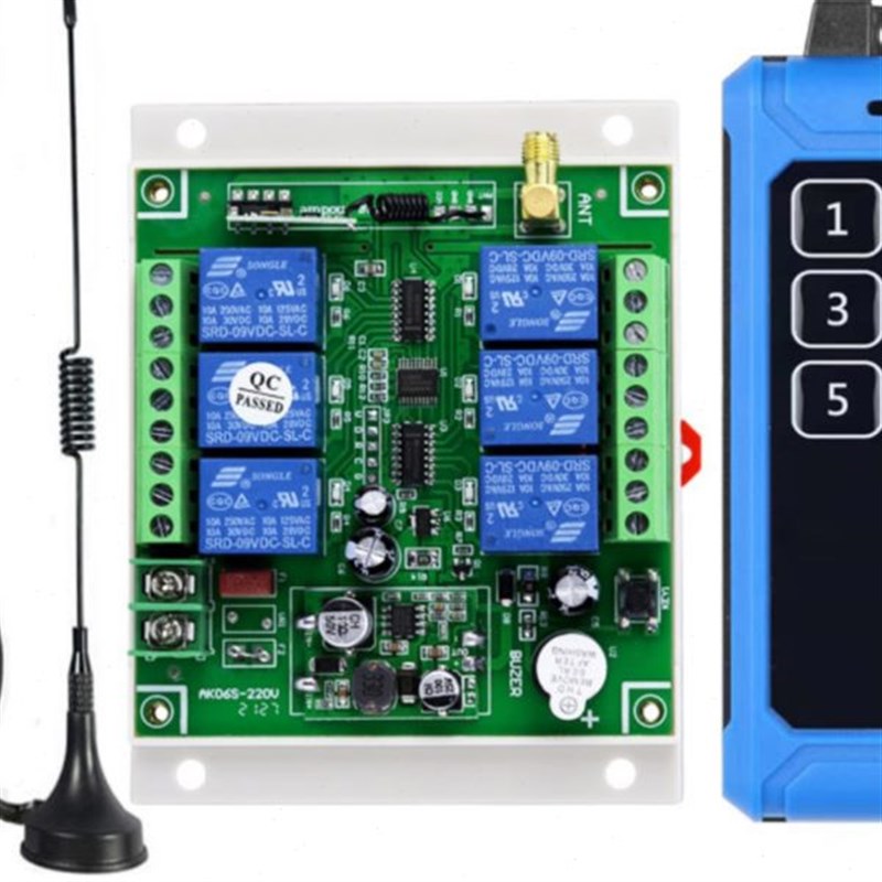 马达AC6流V路灯020V211具24V电机洗车机直无线遥控开关六交12V流