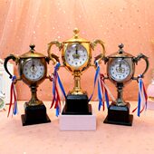 运动会礼物小学生班级活动奖励奖品幼儿园创意奖杯闹钟小礼品实用