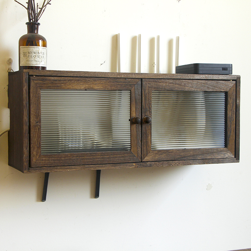 客厅免打孔d路由器收纳盒壁挂式墙上置物架光猫网线实木遮丑装饰