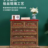 实木床头柜现代新中式 三斗柜客厅 小户型卧室收纳储物床边柜整装