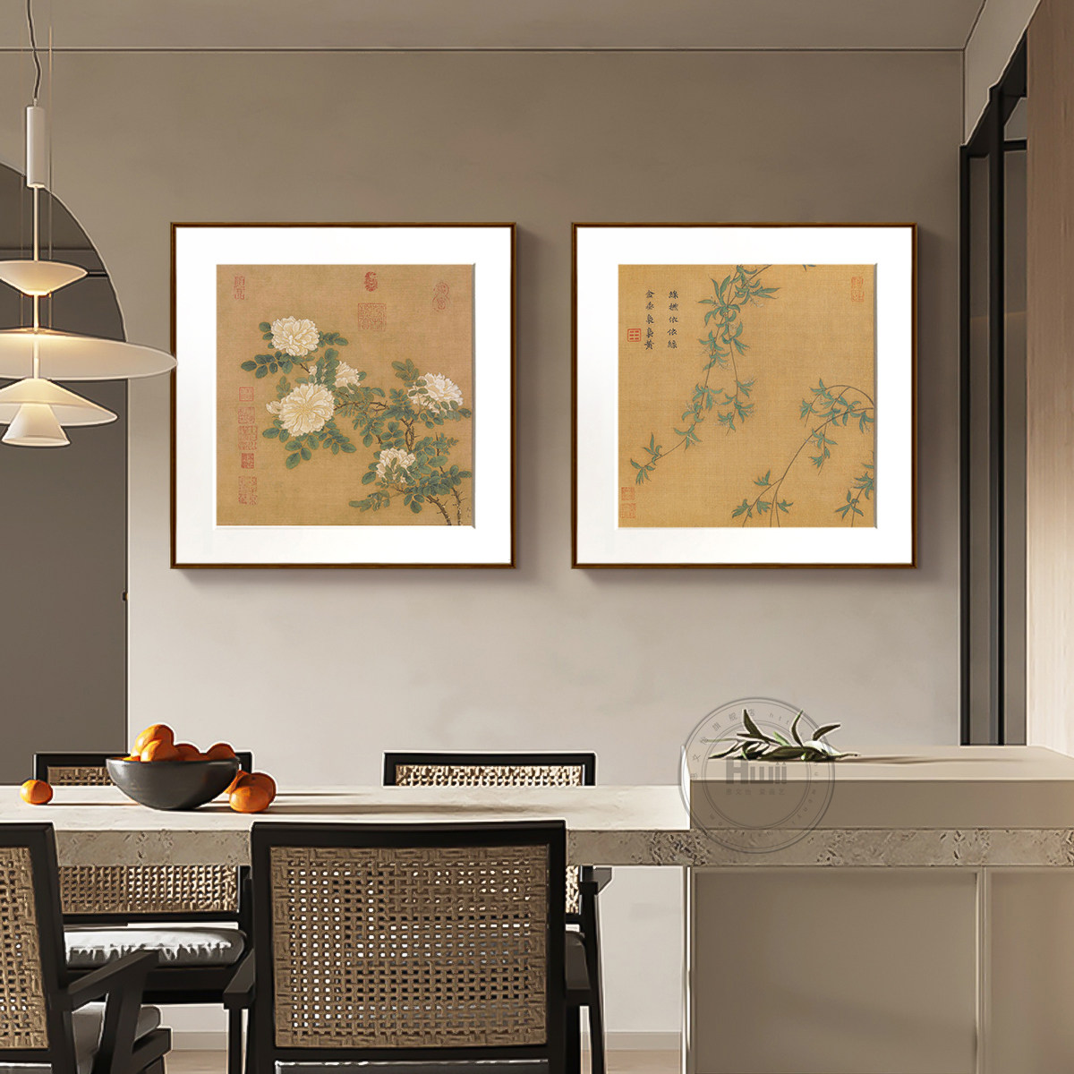 宋代美学宋画小品茶室装饰画样板间酒店挂画卉绢丝国画