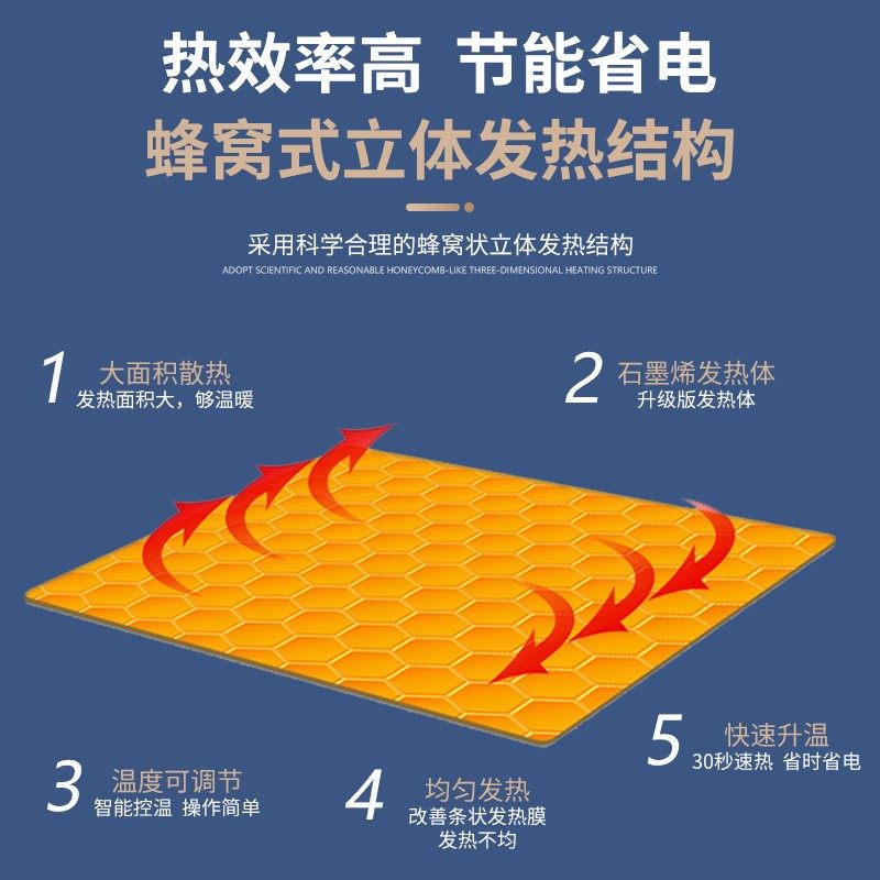 韩国碳晶地暖垫家用儿童爬行卡通石墨烯地毯客厅加热地热垫