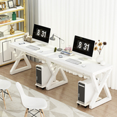 现代人电脑桌台式 家用粉色电竞长条书桌经济型办公桌写字台