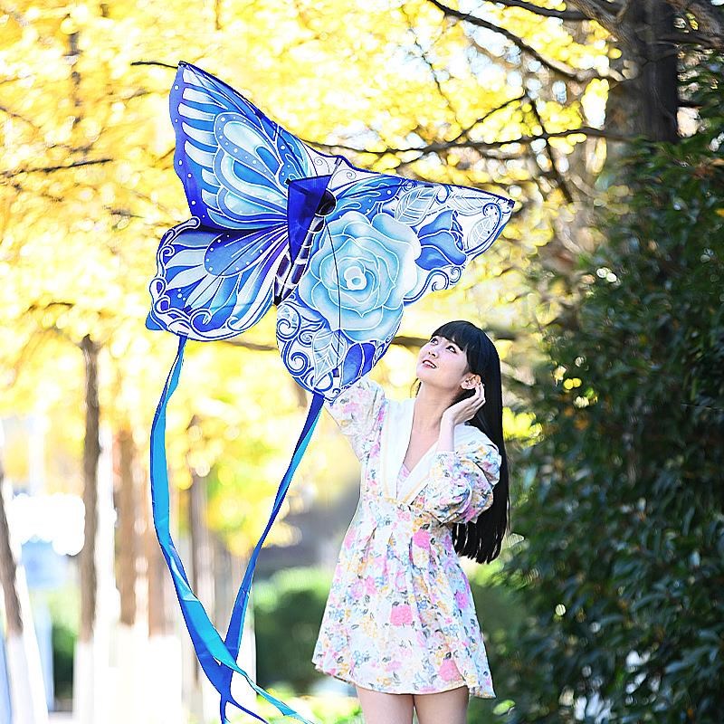 风筝女生潍坊风筝大儿童微风易飞年玫瑰蝴蝶