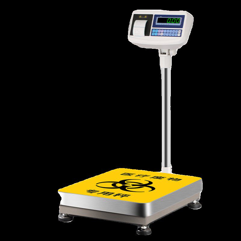 医废打印电子秤称重带干胶打印条码自定义编辑台秤医废标签称