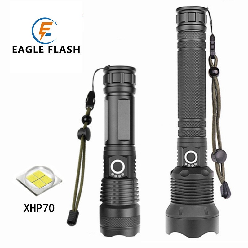 XHP50铝合金强光手电筒充电伸缩变焦小手电户外超亮防水