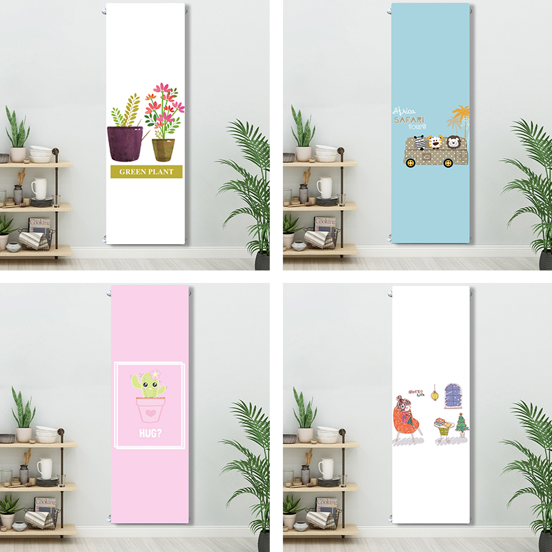 定制通用暖气片罩布艺竖款全包暖气罩遮挡防尘罩防熏黑盖布装饰罩