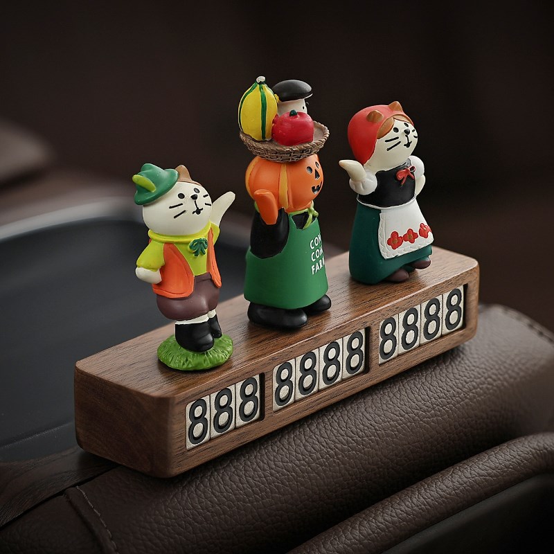 万圣节狂欢汽车临时停车电话号码牌挪车电话牌车载内饰摆件用品