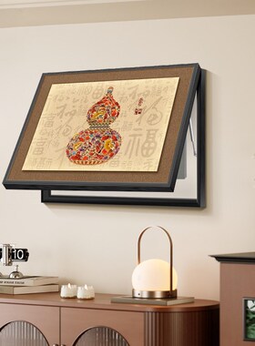 福禄葫芦入户门电表m箱装饰画客厅饭厅壁画配电箱电闸开关遮挡挂