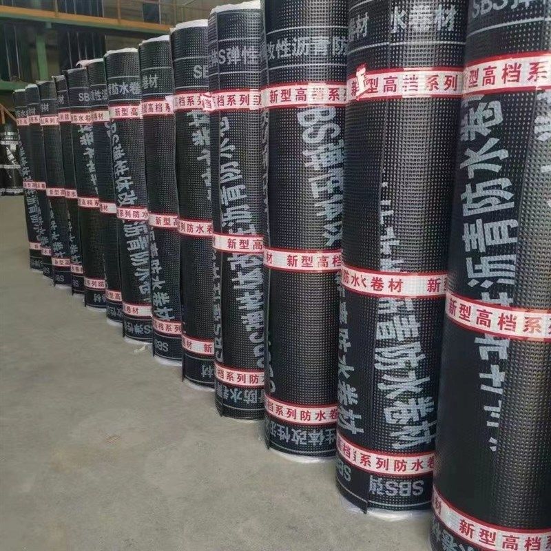 火烤防水卷材加厚楼顶屋顶彩钢瓦沥青油毡卷材油毛毡工程