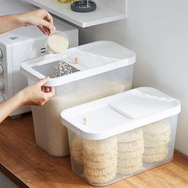 家用米桶防虫防潮密封q厨房塑料透明小型密封桶杂粮小号加厚米箱