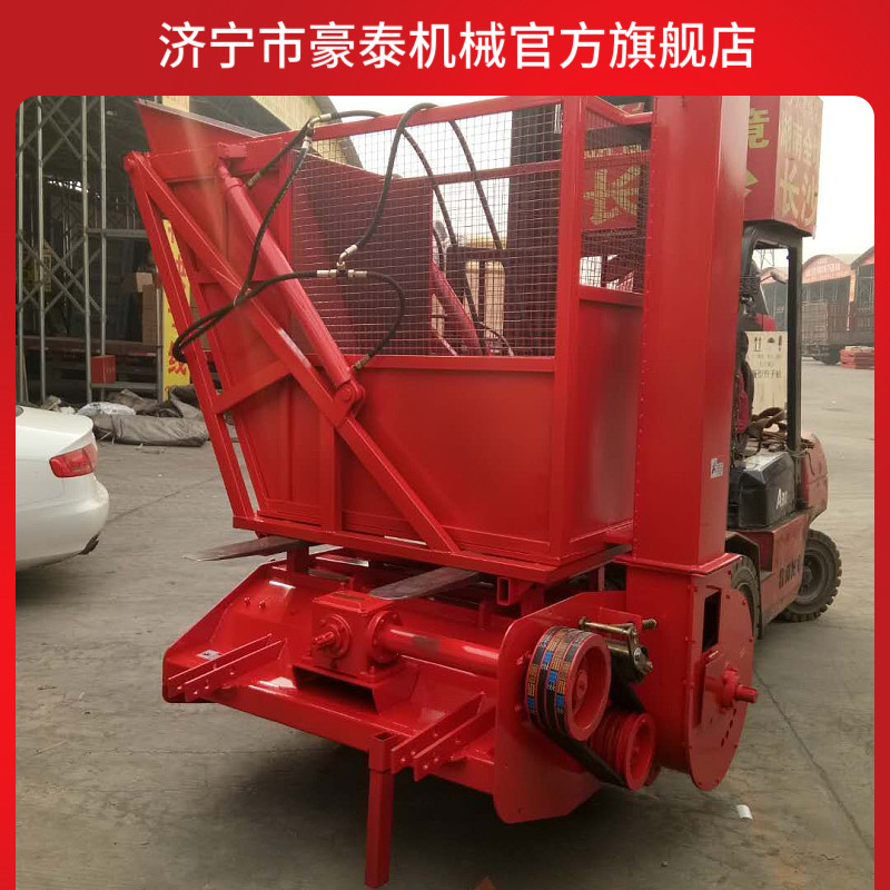 小型玉米秸秆粉碎回收机带二次粉碎料仓自卸稻草拖W拉机粉碎青储