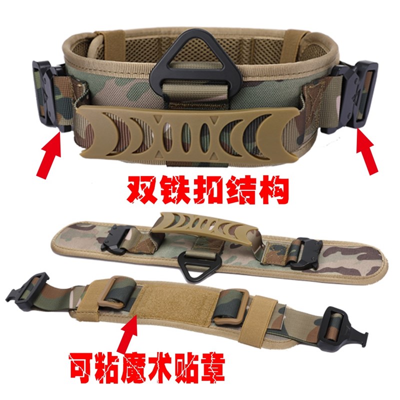 狗狗战术项圈中型大型犬金毛德牧双铁扣尼龙宠物户外训练战术狗带
