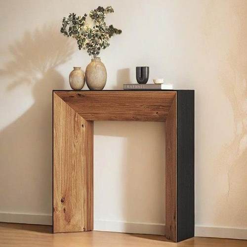 侘寂风玄关桌中式条案覆古玄关台长条桌拼色做旧覆古民宿简约案几