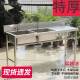 商用加不锈钢水单双三槽食堂台厨房槽洗菜盆厚MUD洗碗池水池带平