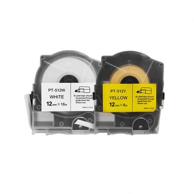 甄选MAX线号机标签纸12MM白色TP512Y黄色LM-550A专用不干胶贴纸12