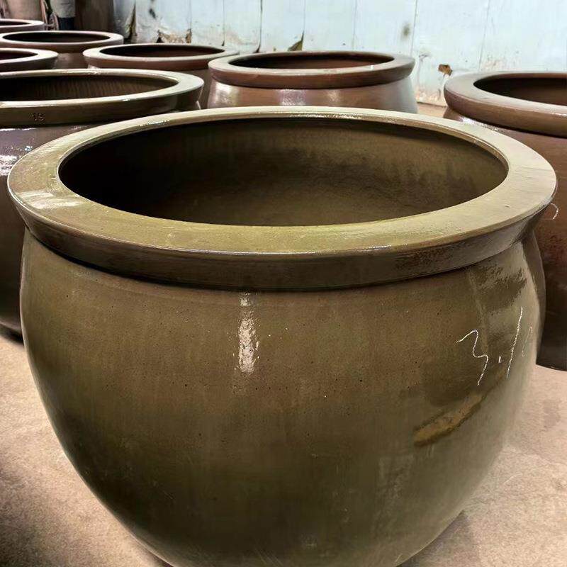加厚发酵缸1300斤陶瓷土陶缸家用储水用大号腌菜缸醋缸酱缸