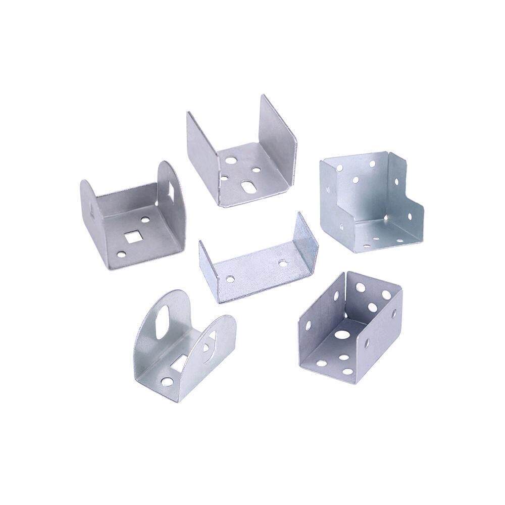 u型固定件护栏方管固定器配件支架两包三包卡扣内卡锌钢连接铁片