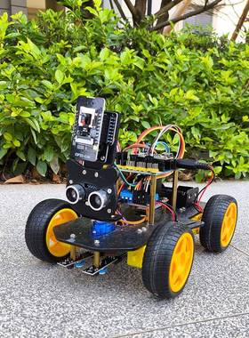 ESP32CAM 摄像头可编程arduino 智能小车WIFI无线传输4WD套件STEM