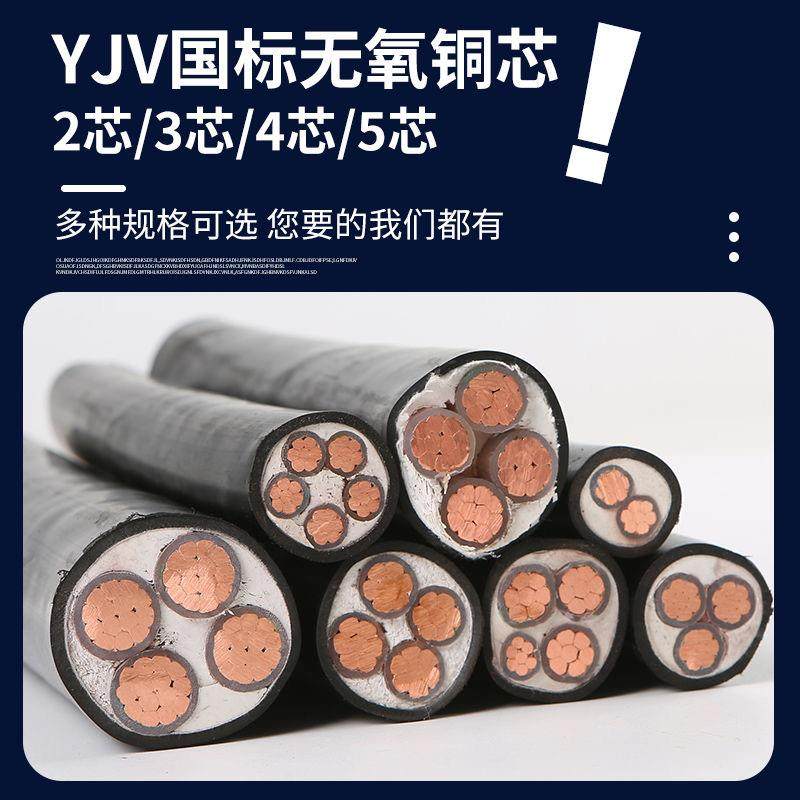 正泰电线电缆国标YJV铜芯电缆线3 4 5芯10 16 25 35平方三相线缆