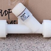 PVDF材质Y型过滤器DN15 50污水环保液体水管道过滤网