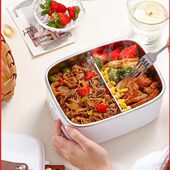 车载加热饭盒大容量电热保温便当盒可插电上班族免注水速热饭神器