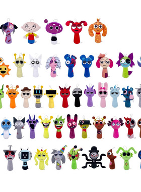 跨境新品sprunki Plush节奏盒子游戏周边毛绒玩偶公仔娃娃