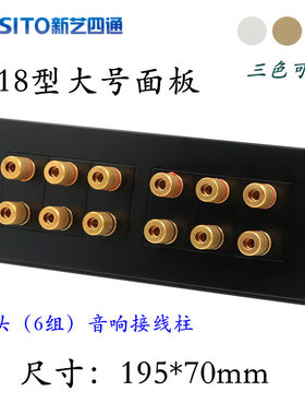 音响接线柱插座12头6组音箱插孔功放输出5.1声道低音炮面板插座口