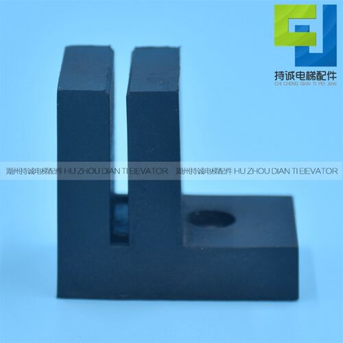 电梯轿厢减震垫 直角橡胶F块减震垫 轿顶轿底橡胶防晃装置定位架