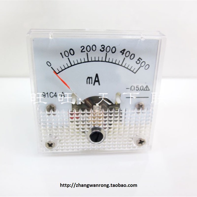 定制91c4机械面板表小表头 45*45小型指针式直流电流表毫安表头