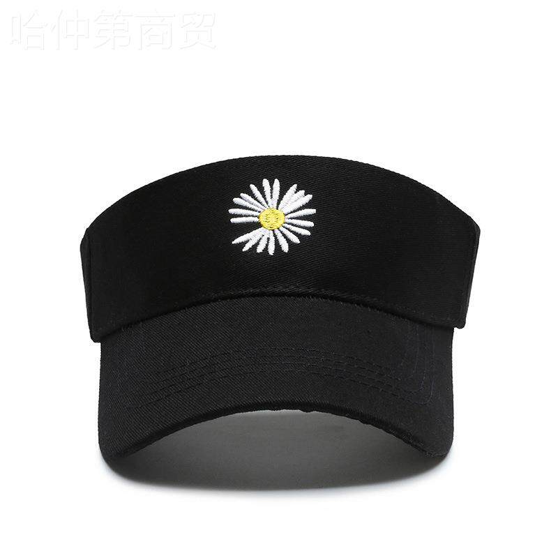 夏新款小雏菊EDQ空春帽 韩版ins刺绣顶花朵空顶帽 户外女跑步遮阳
