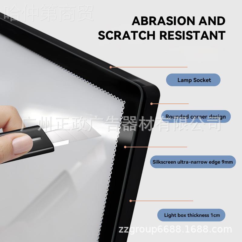 Slim TemperingM Glass LighLPTt Box Wall unotedA1  A2 A3 A4