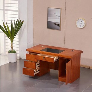 厂家供应现代简约1.2米1.4米实木油漆办公桌经理文员桌单人