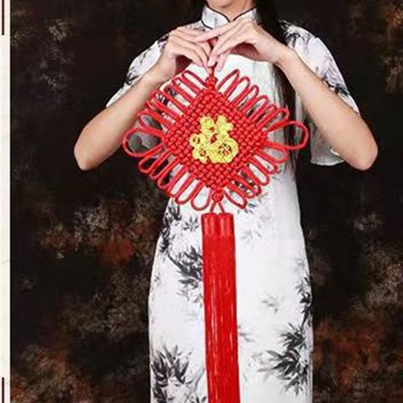 中国结 绒布大号手工编织中国结挂饰 春节新年喜庆装饰中国结挂件