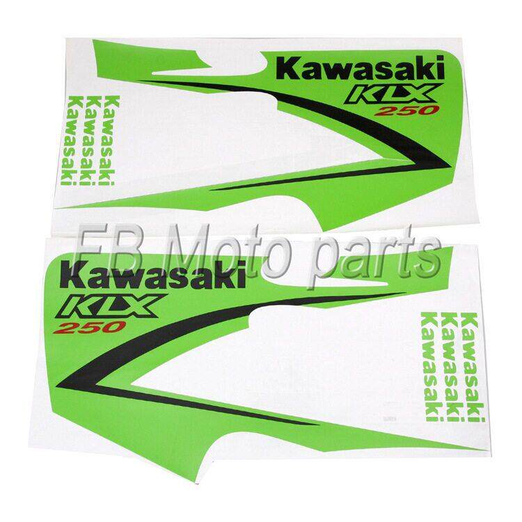 摩托车贴花贴纸适用于KAWASAKI越野车KLX250全车贴花贴纸绿黑双色