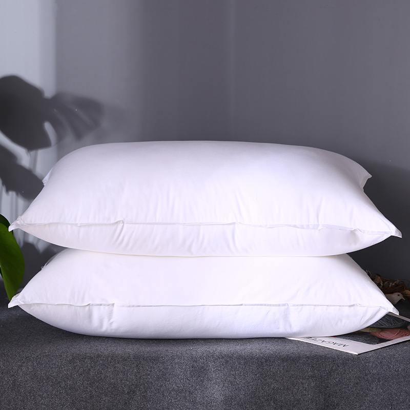 可水洗宾馆酒店枕芯 枕头 高弹柔软羽丝绒健康保健枕心全棉羽绒枕